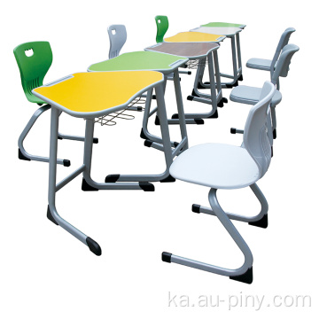 PP მრავალფუნქციური სკოლის მაგიდები სკამი